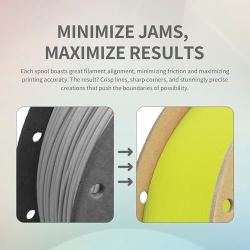 OVERTURE PLA Filament 1.75mm PLA 3D Printer Filament, 2kg Cardboard Spool (4.4lbs), Dimensional Accuracy +/- 0.02mm, Fit Most FDM Printer (Black 2-Pack)