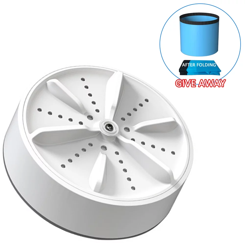 Smart Rechargeable Mini Portable Washing Machine - Turbo Water Induction Drop-in Design for Underwear, Socks, and More!