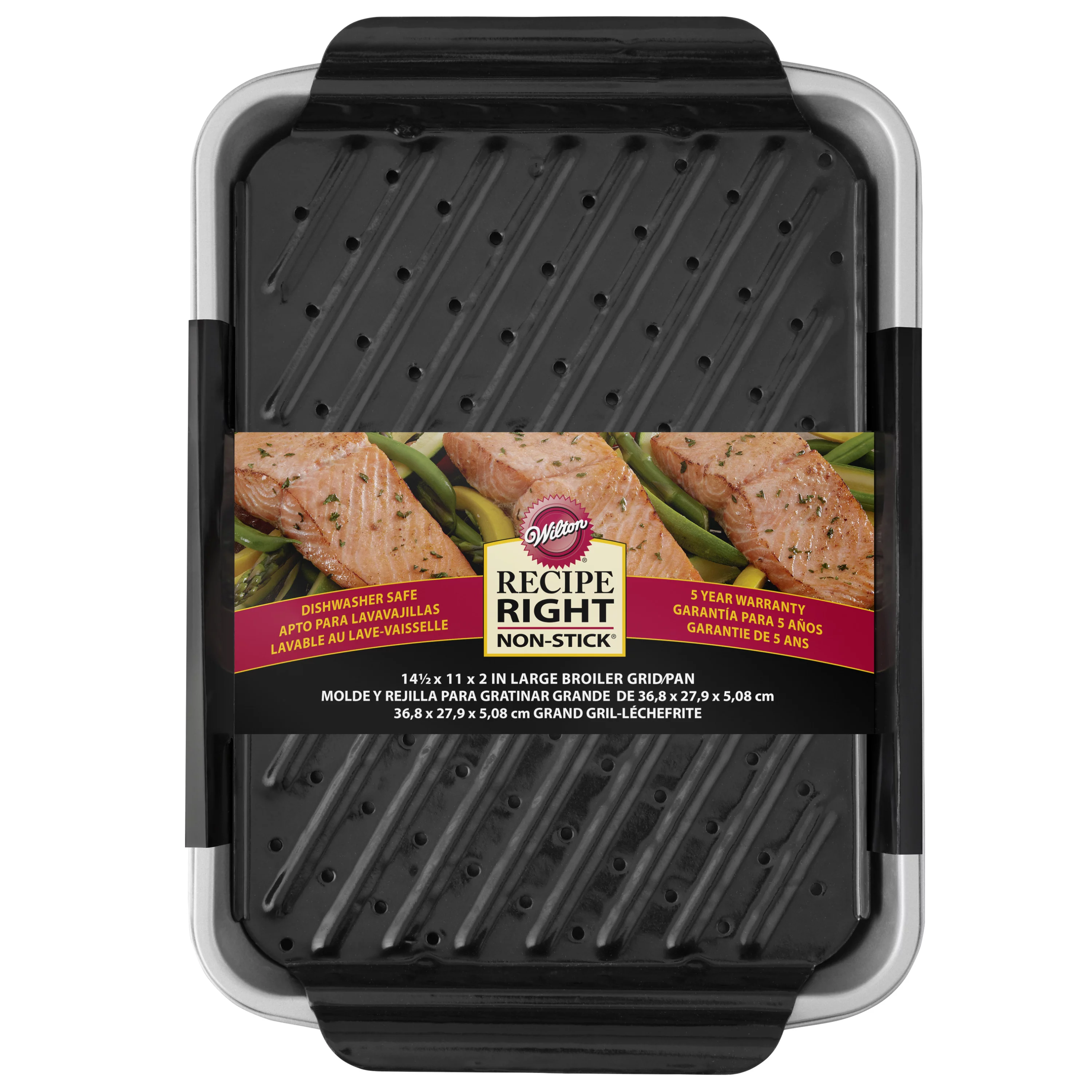 Wilton Recipe Right Large Non-Stick Broiler Pan Set, 14 x 11-Inch