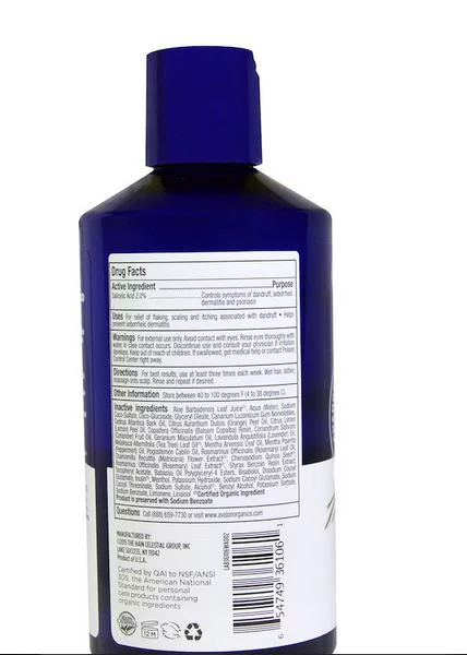 Avalon Active Organics Shampoo - Anti Dandruff - 14 oz