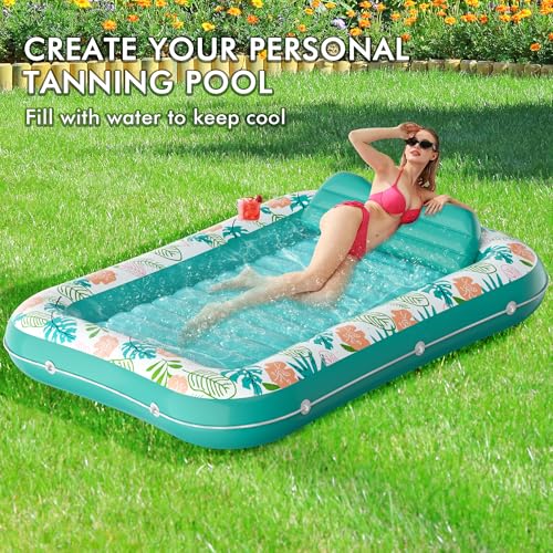 Inflatable Tanning Pool Lounger Float, Stonful 87