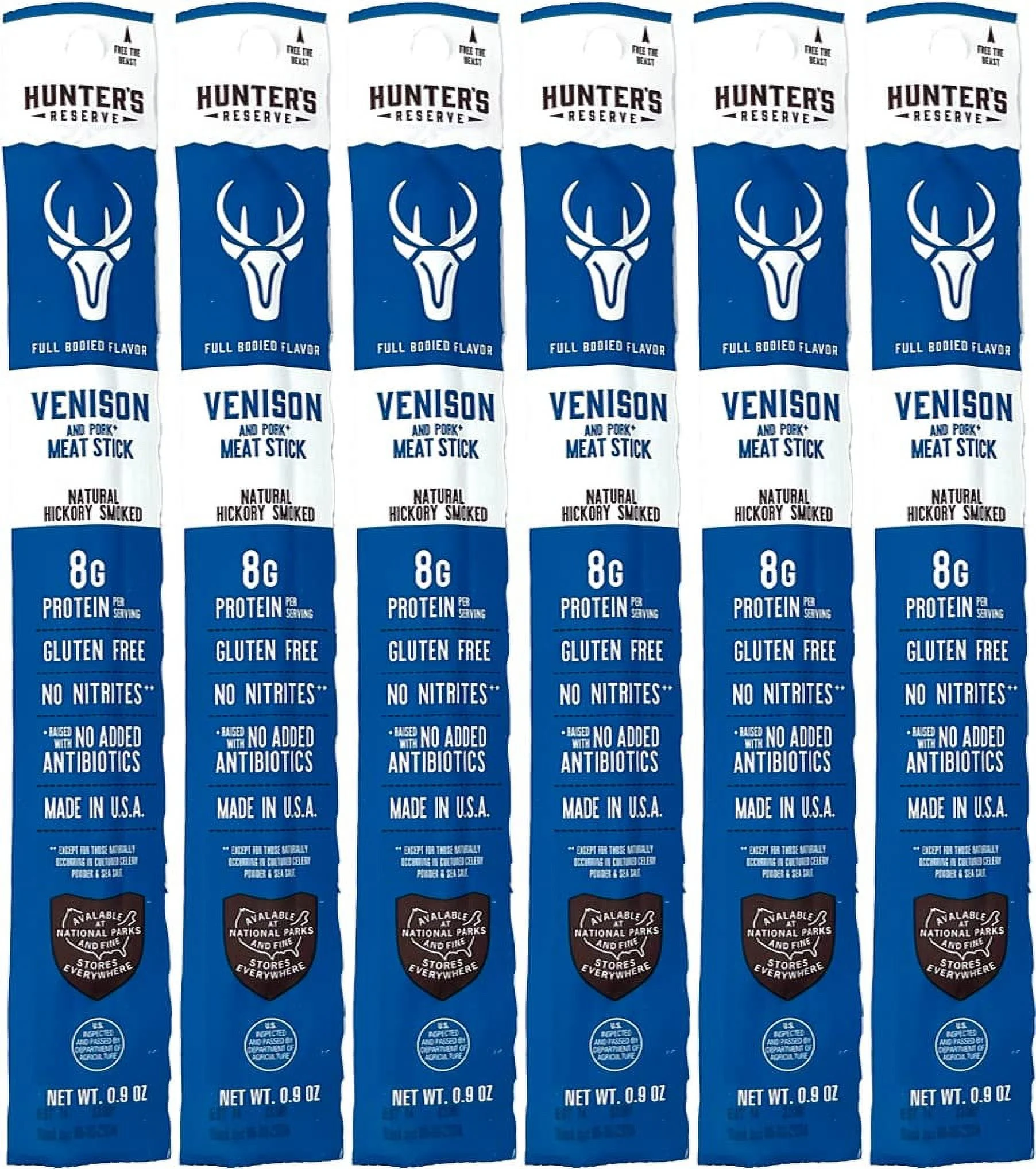 Reserve - Exotic Meat Trail Sticks - Adventure You Can Taste - Wild Game Jerky Sticks (VENISON, 6Ct)