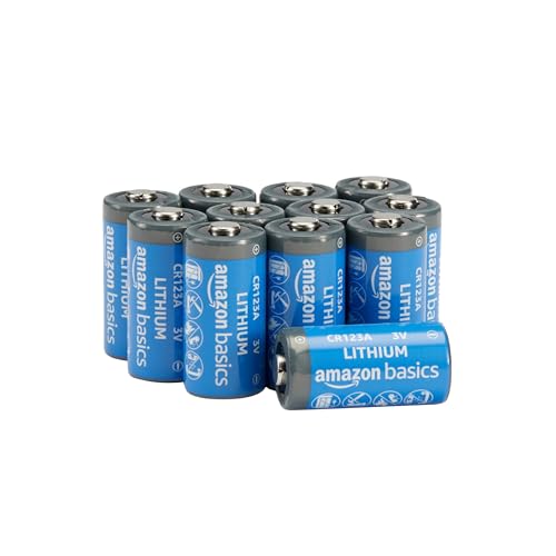 Amazon Basics 24-Pack Non-Rechargeable CR123A Lithium Batteries, 3 Volt, Up to 10-Year Shelf Life