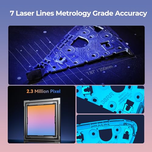 Creality CR-Scan Raptor Pro 3D Scanner for 3D Printing, 22+7 Blue Laser Lines, 30-60fps High Frame Scanning, 24-Bit Full-Color Scans, Scans Objects from 5mm to 4000mm for Windows/Mac (Raptor Pro)