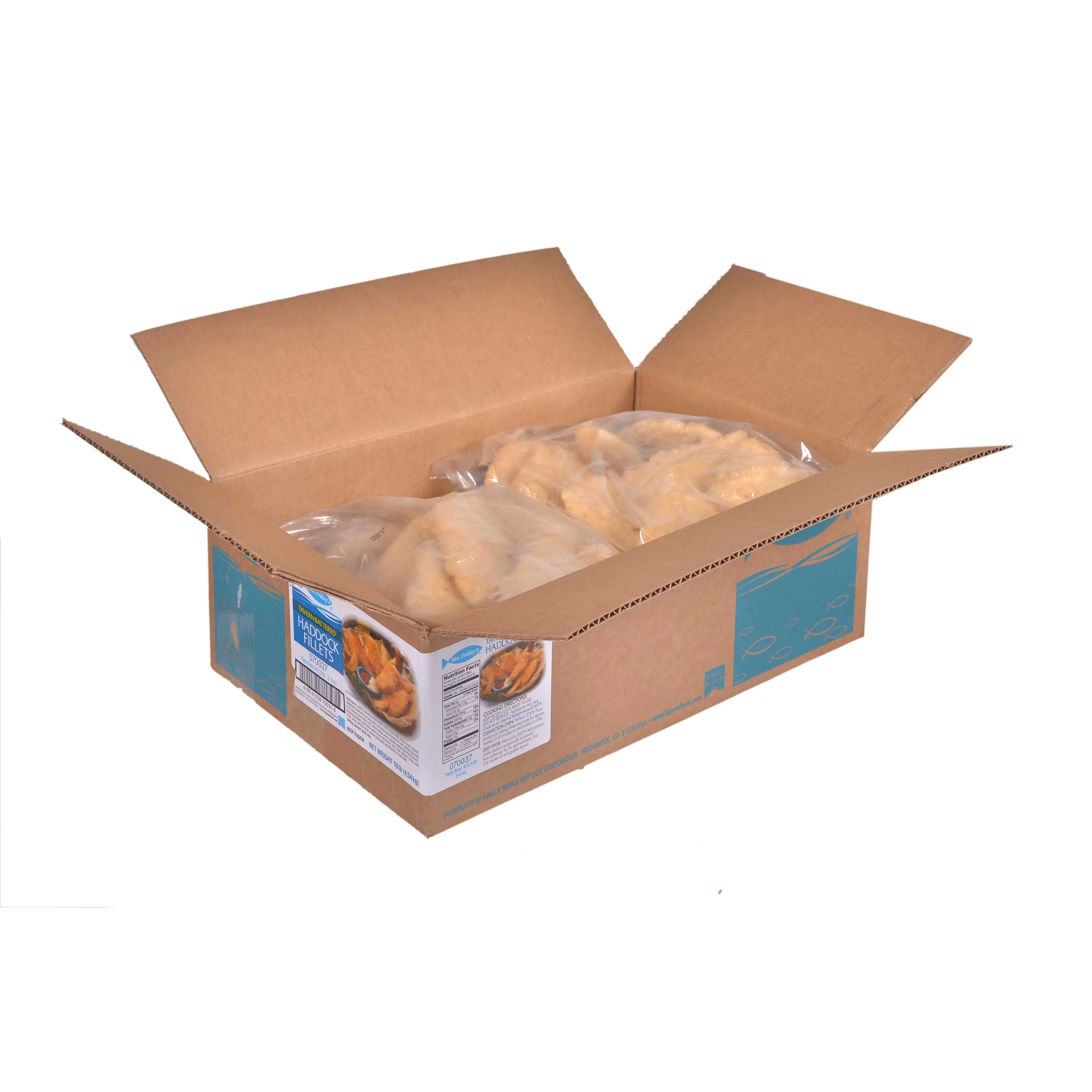 Mrs Fridays Tavern Battered Haddock Fillet, 2 to 3 Ounce - 4 per case.