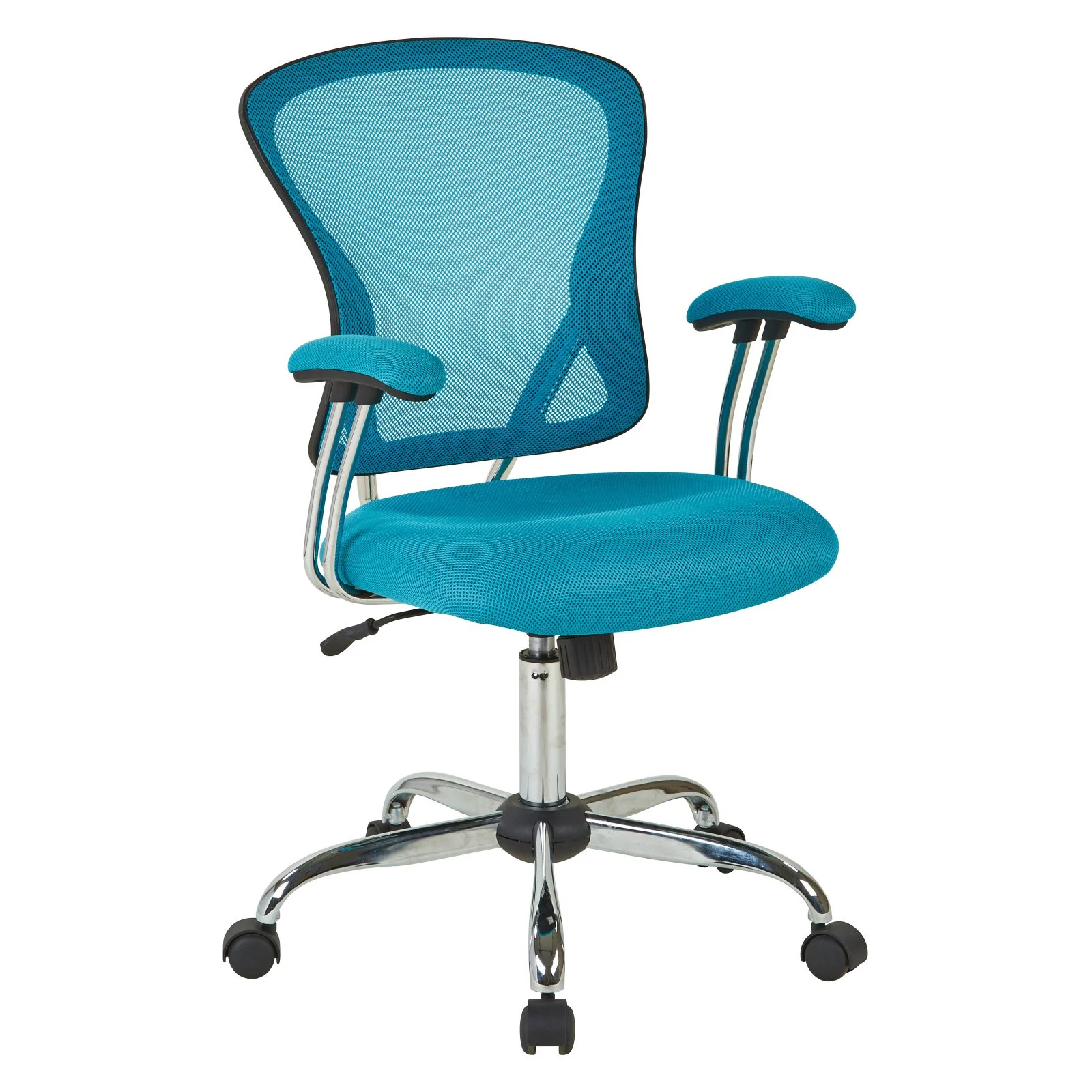 OSP Home Furnishings Juliana Task Chair with Green Mesh Fabric Seat
