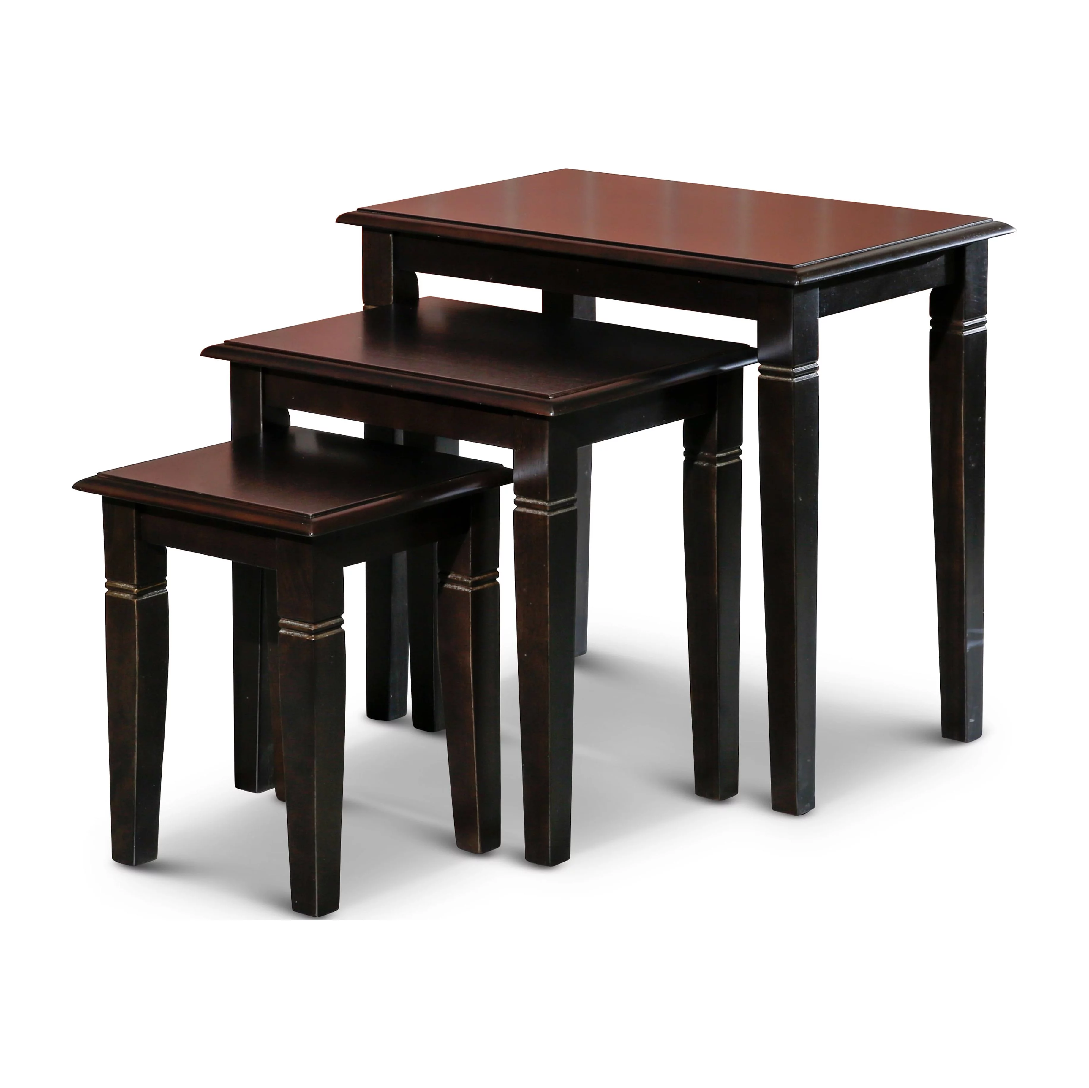 CoSoTower 3-Piece Nesting Table Set, Espresso