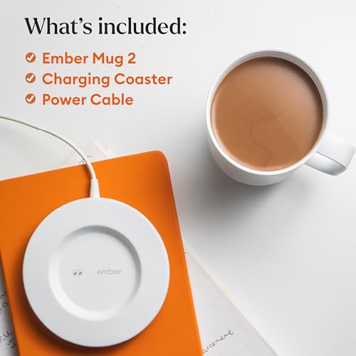 Ember Temperature Control Smart Mug 2, 14 Oz, App-Controlled Heated Coffee Mug with 80 Min Battery Life and Improved Design, Black