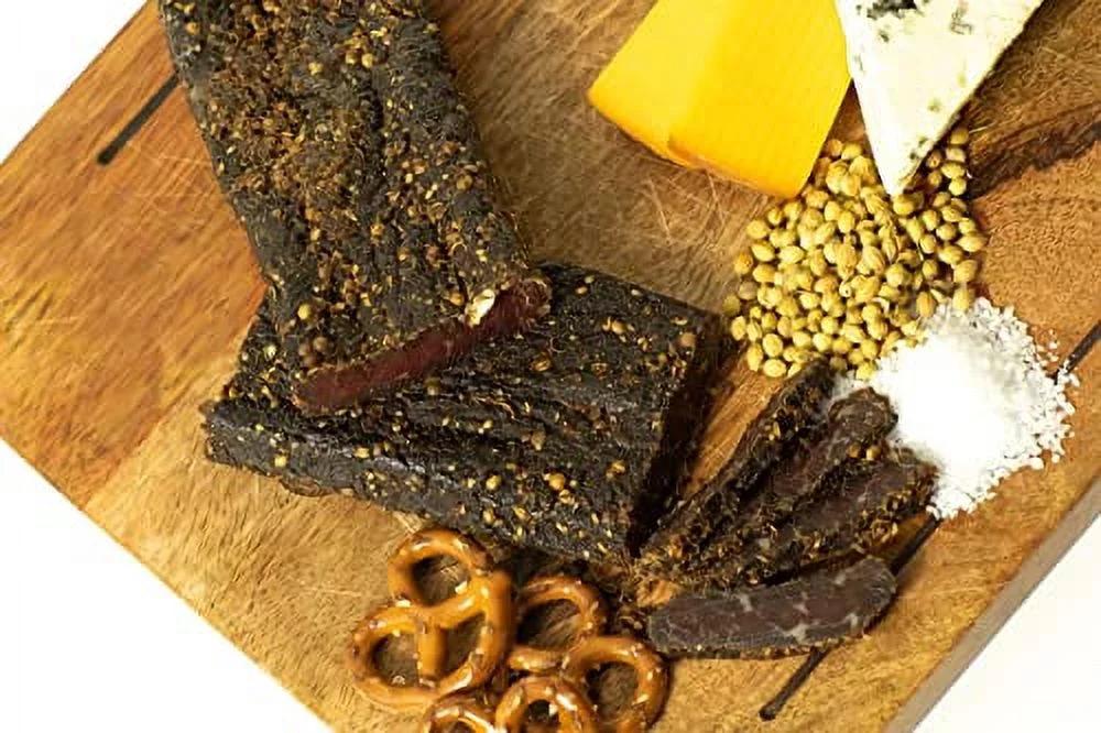 Biltong Depot Whole Slab Traditional Biltong (With Fat) 1Lb (16Oz) Paleo And Keto Friendly/No Preservatives, No MSG, No Gluten, No Nitrates, No Preservatives