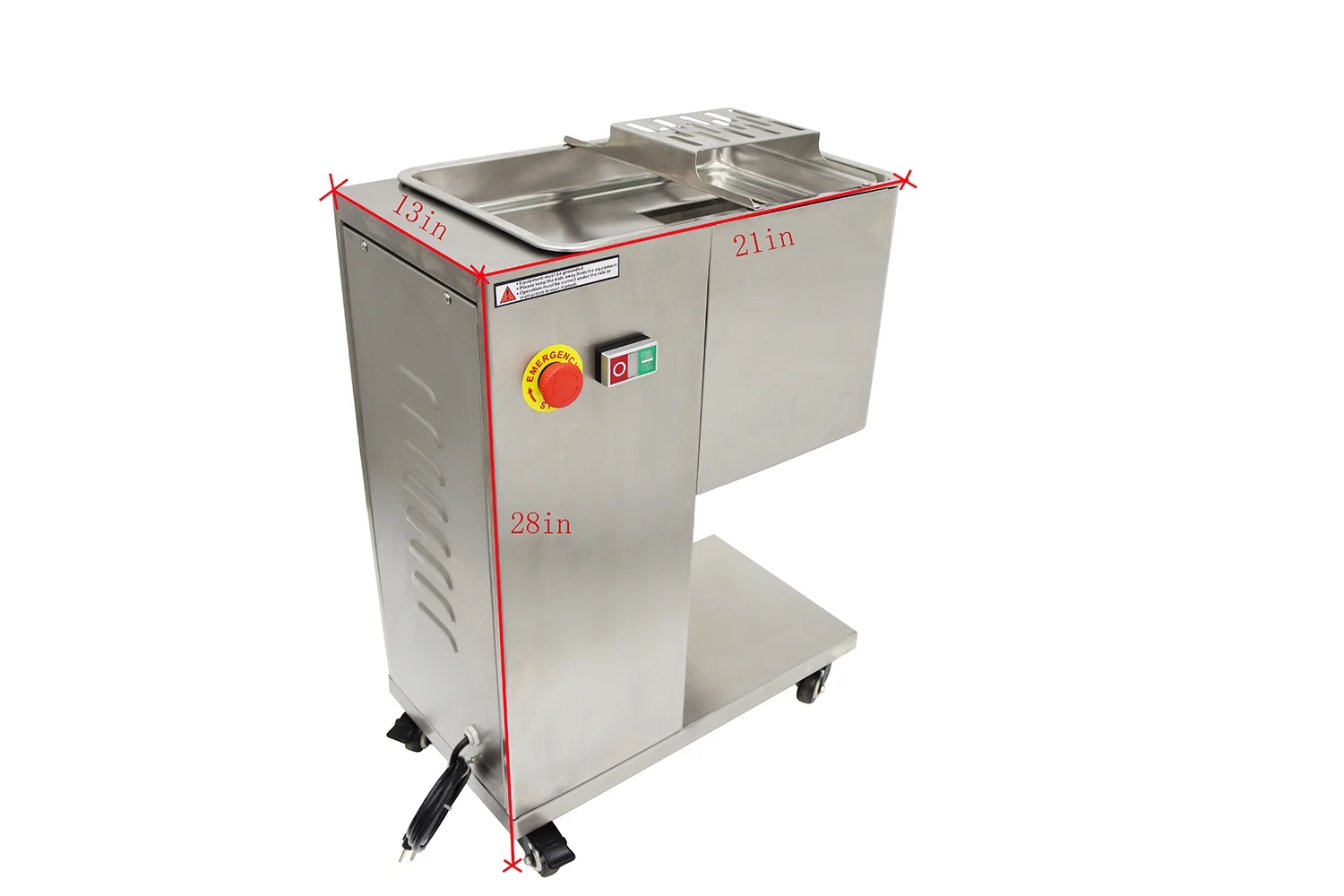 INTSUPERMAI Commercial Meat Slicer Meat Cutting Machine Stainless Steel with 3mm Blade