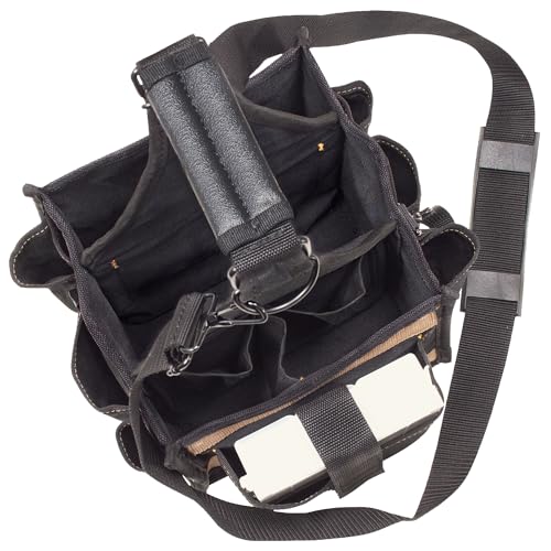 CLC Custom LeatherCraft 1528 Large Electrical and Maintenance Tool Carrier, Black