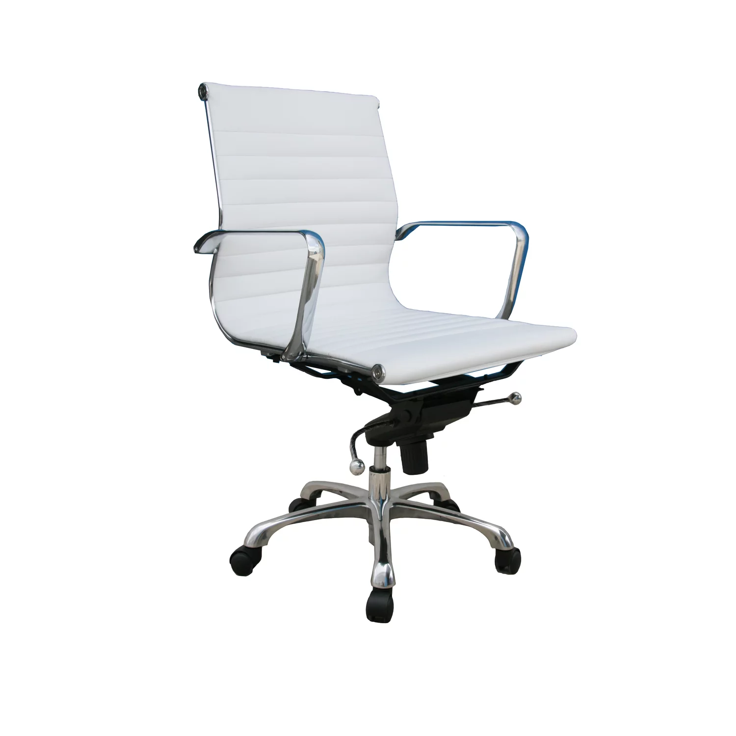 J&M Furniture Comfy Low Back White Office Chair