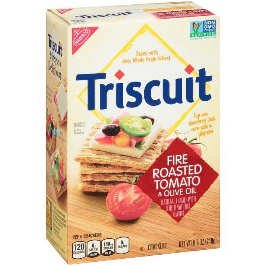 Triscuit Fire Roasted Tomato & Olive Oil Crackers (Pack of 4)