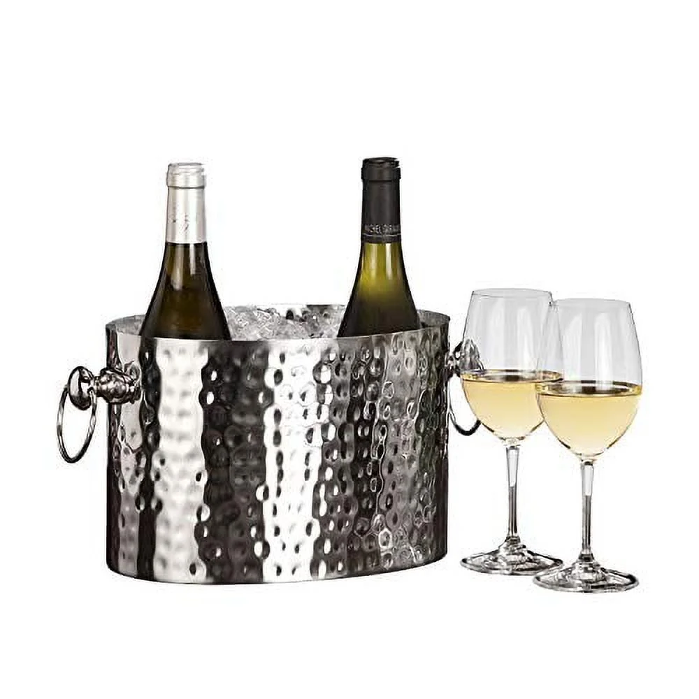 Chic Chill Handcrafted Artisan 2 bottle Champagne and Wine Chiller (Stainless Steel)