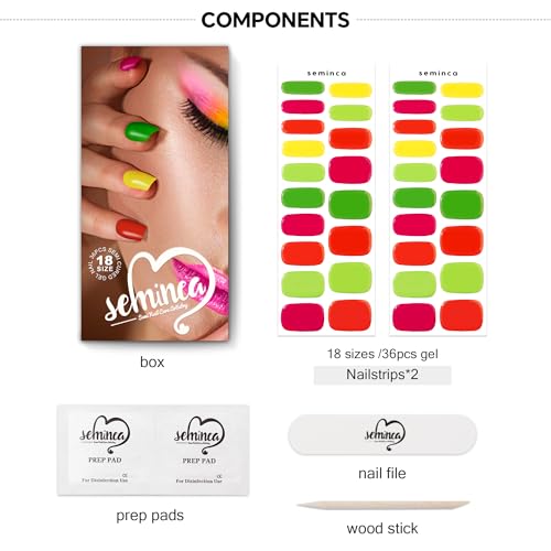 Semi Cured Gel Nail Strips-Easy Apply Christmas Gel Nail Stickers Holiday Semi Cured Manicure Strips with Sparkling Xmas Designs (Classic Yule)