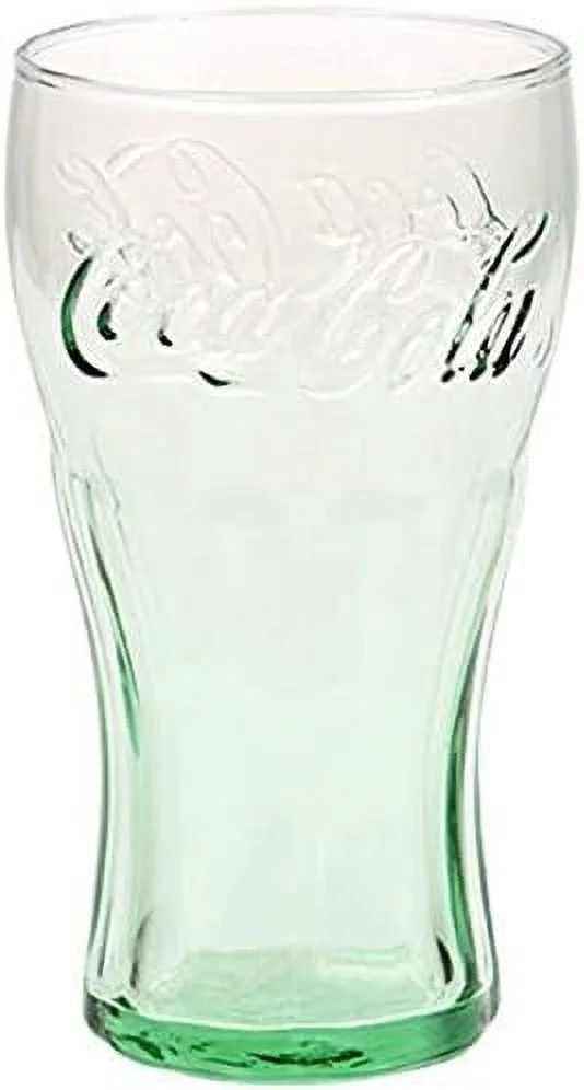 Genuine Green Glass, Contour Glass Set Of 4-16 Oz. As Timeless As They Are Functional! Vintage Inspired And Made Of Georgia Green Glass, Embossed . A Classic (4)
