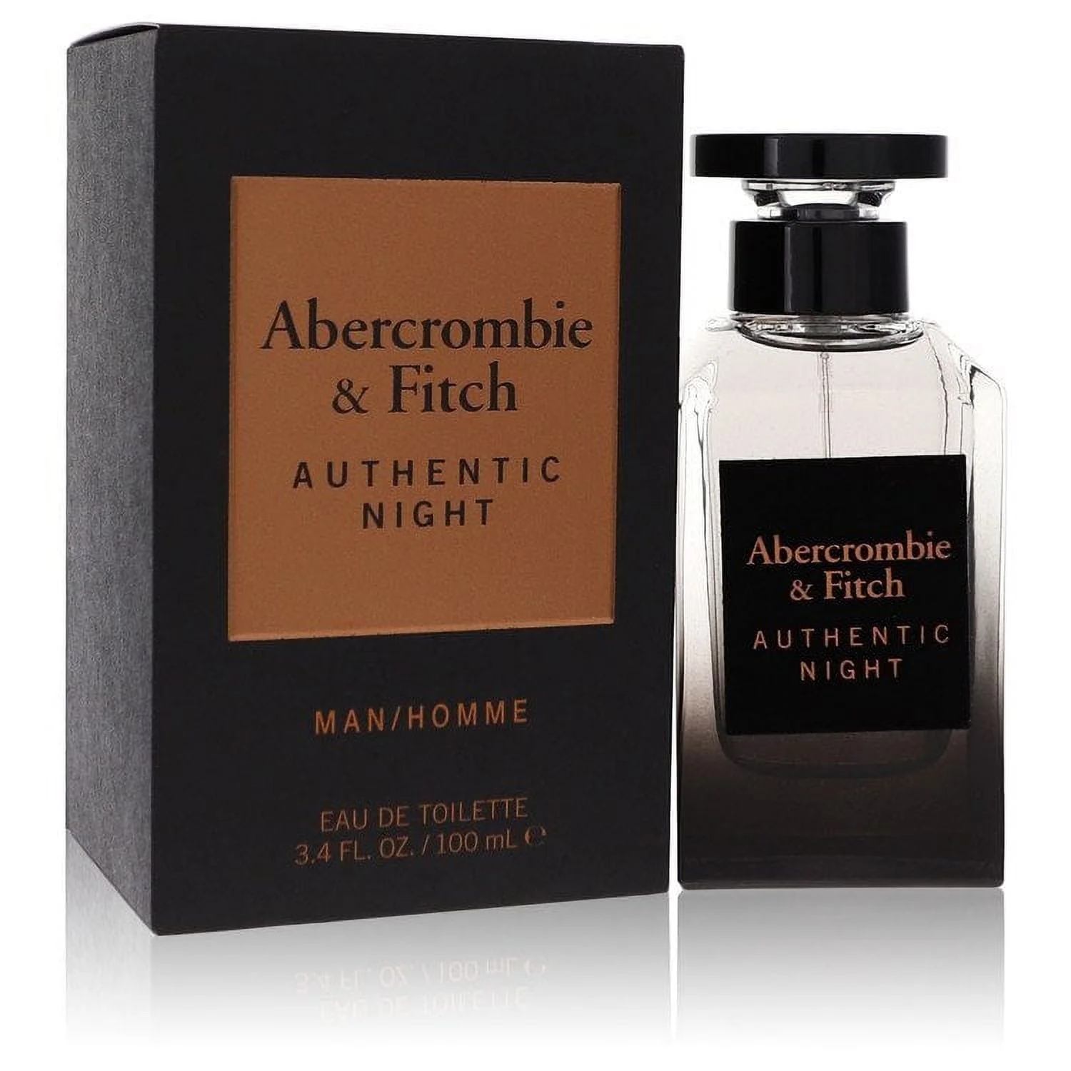 Abercrombie & Fitch Authentic Night by Abercrombie & Fitch Eau De Toilette Spray 3.4 oz Pack of 4