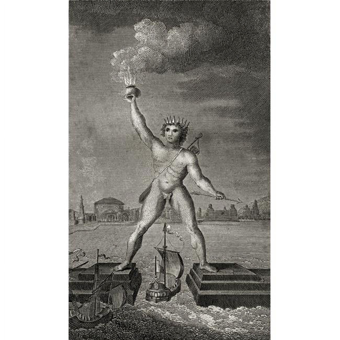 The Colossus of Rhodes. Engraved by Angus From The Book The Gallery of Nature Poster Print, 11 x 19