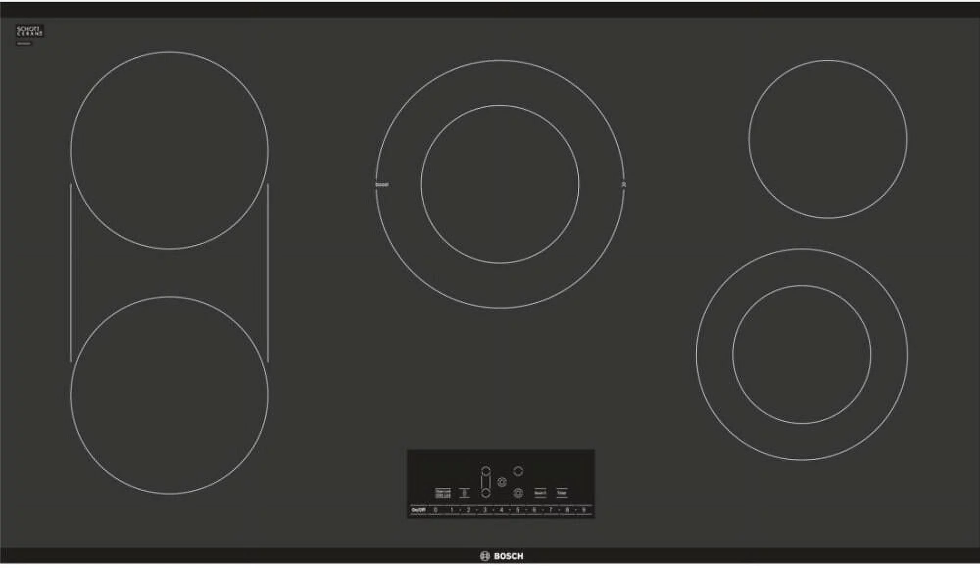 NET8668UC 36 Electric Cooktop with 5 Elements  17 PreciseSelect Temperature Settings  Automatic shut Off and Timer