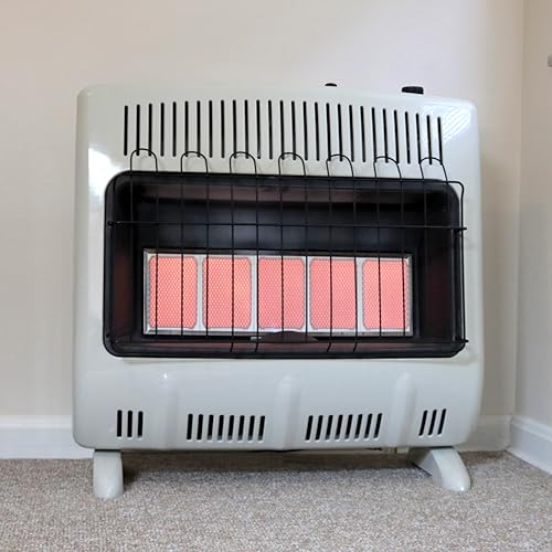 Mr. Heater 30,000 BTU Vent Free Radiant Propane Heater For Cold Rooms, Additions, Sun Rooms & Cabins - White