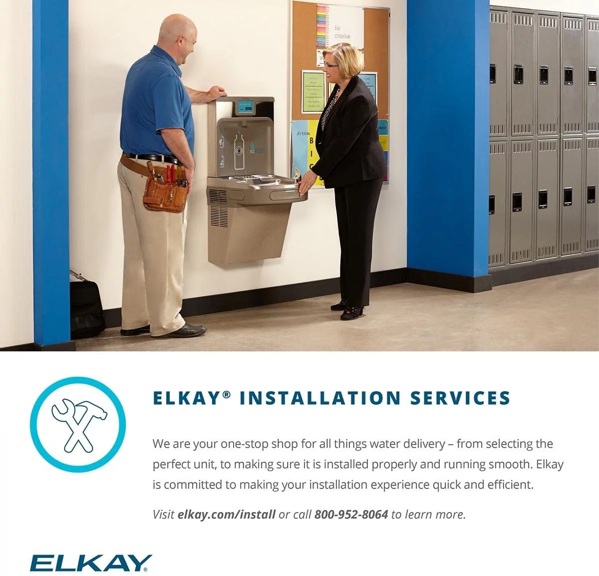 Elkay EMABF8L Wall Mount ADA Water Cooler, Non-Filtered 8 GPH Light Gray Granite