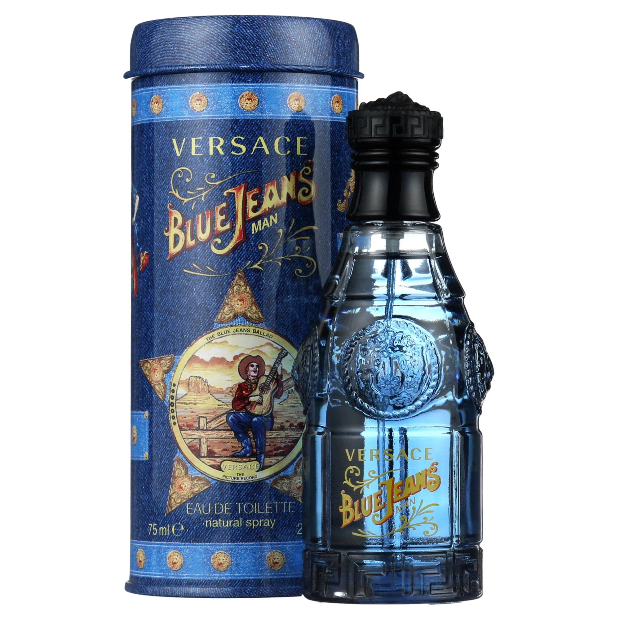 Blue Jeans by Versace, 2.5 oz Eau De Toilette Spray for Men