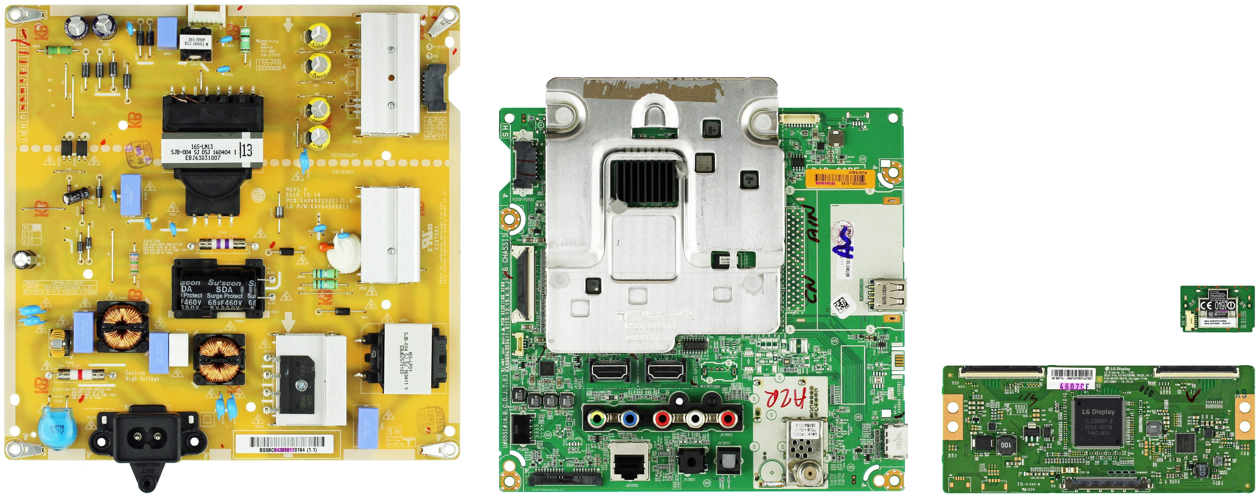 LG 49UH6030-UD.BUSWLOR Complete LED TV Repair Parts Kit