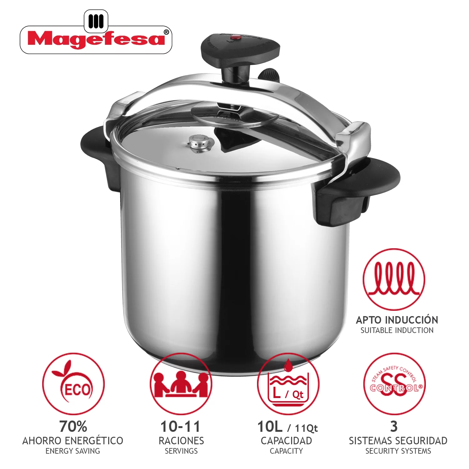 Magefesa® Star Fast Pressure Cooker, 10.6 Quart