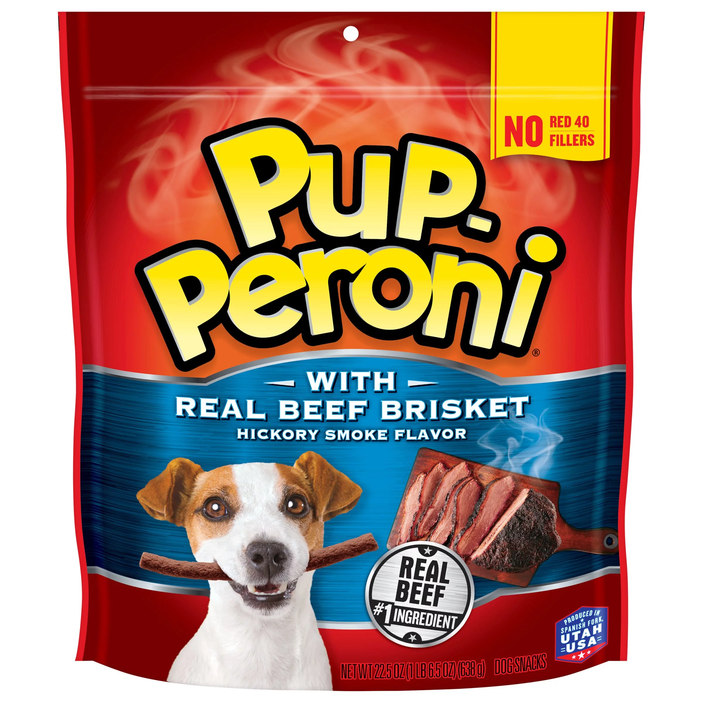 Pup-peroni Real Beef Brisket with Hickory Smoke Flavor Dog Treats, 22.5oz Bag