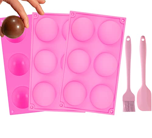 Hot Chocolate Bomb Mold Silicone Large Chocolate Sphere Mold Chocolate Ball Molds Silicone Hot Cocoa Bomb Molds 2.5