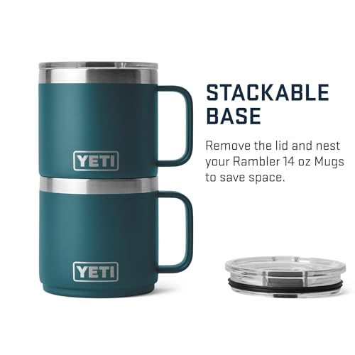 YETI Rambler 14 oz Stackable Mug, Vacuum Insulated, Stainless Steel with MagSlider Lid