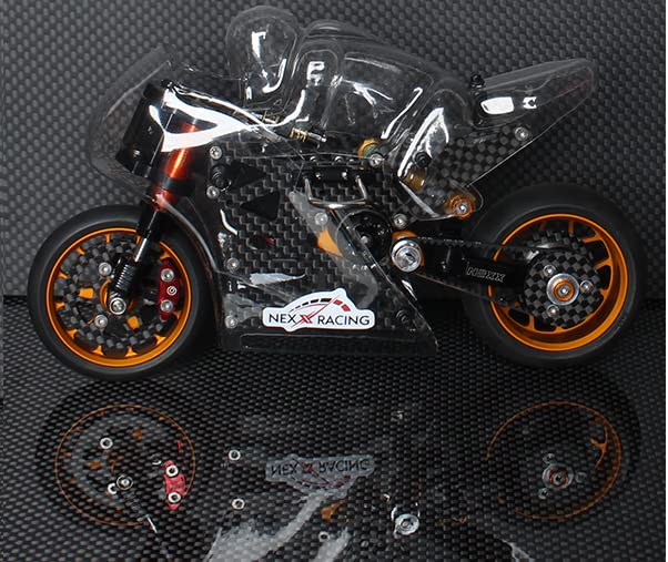 Nexx Bike Jaguar 1/12 Motorcycle RC with 5500kV Brushless Motor and Emax ES08MD Digital Servo, Recommended Installation Furitek Momentum V2 Esc, Pulse 350mAh 2S Battery