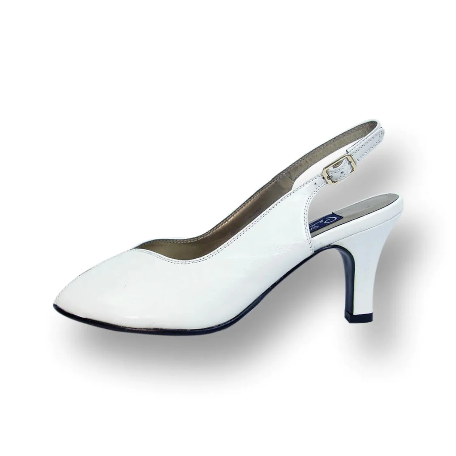 PEERAGE Zara Women's Wide Width Leather Slingback Pumps