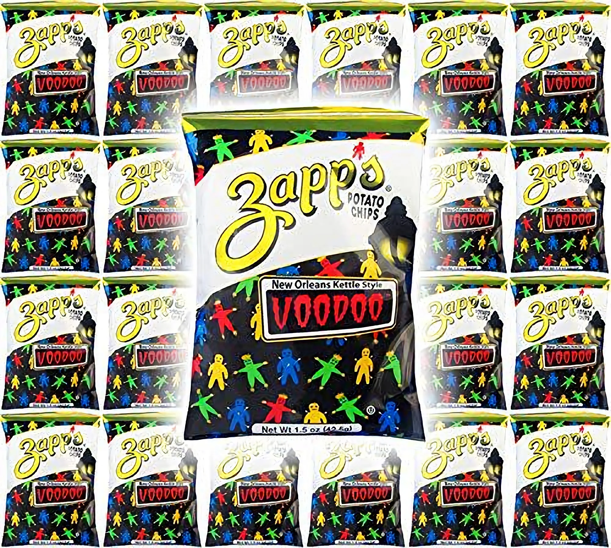 Zapp's Potato Chips, VooDoo New Orleans Kettle Style, 1.5oz (24 Pack)