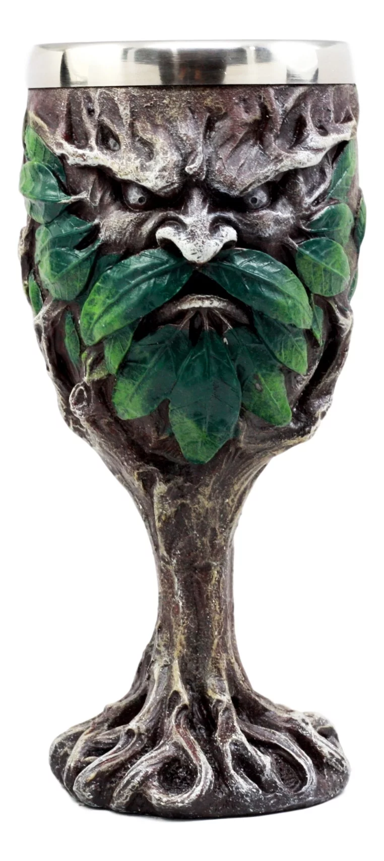 Ebros Gift Myths & Legends Mysterious Forest Spirit Greenman Deity Wine Goblet Chalice Cup Figurine 5oz