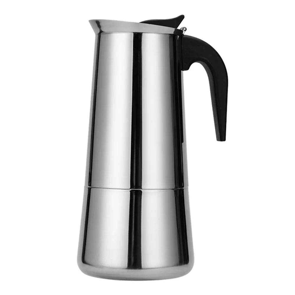 Gecheer Electric Coffee Maker, Stainless Steel Mocha Latte Espresso Filter Pot, European Coffee Cup Ideal for Camping and Outdoor Activities