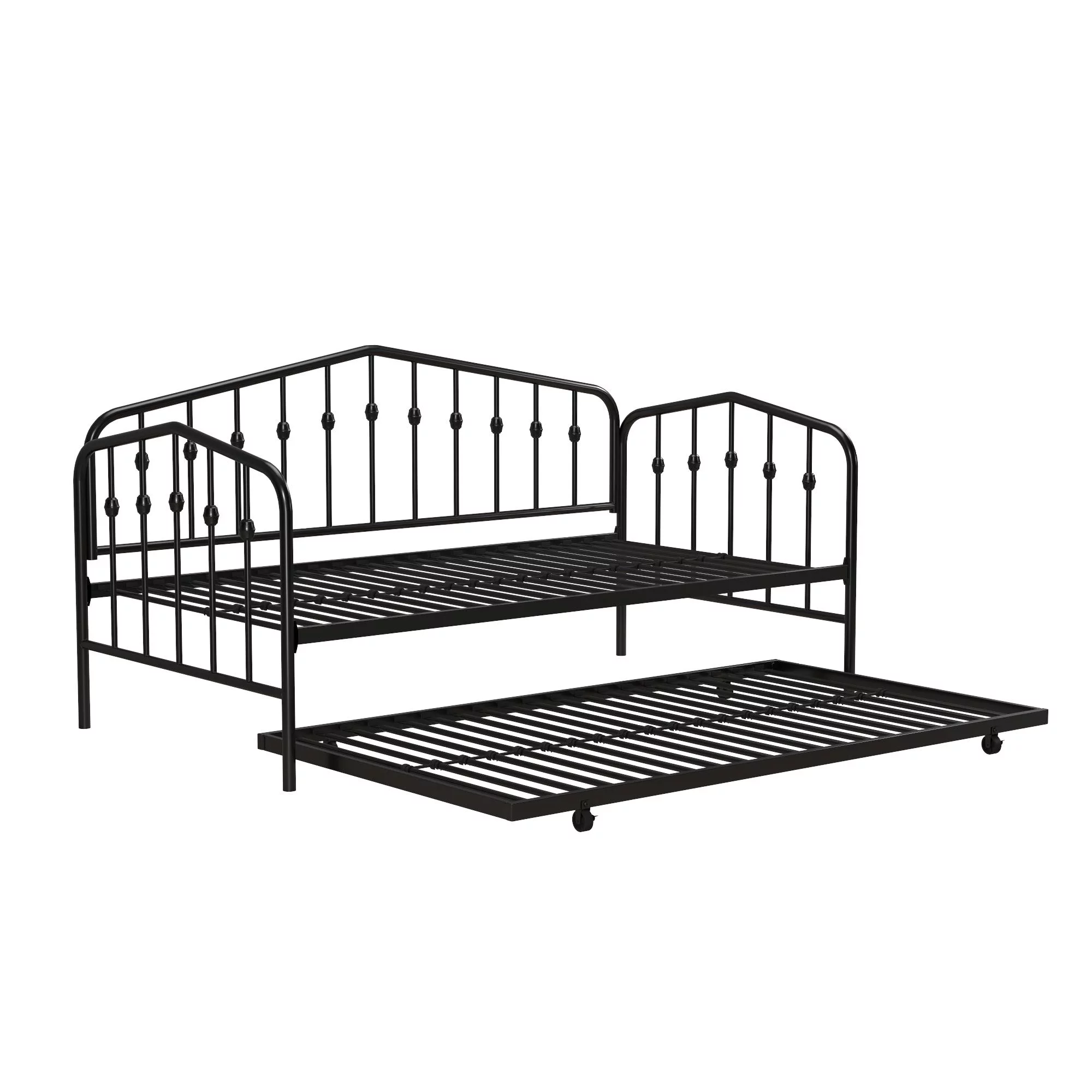 Novogratz Bushwick Metal Daybed & Trundle, Twin, Black