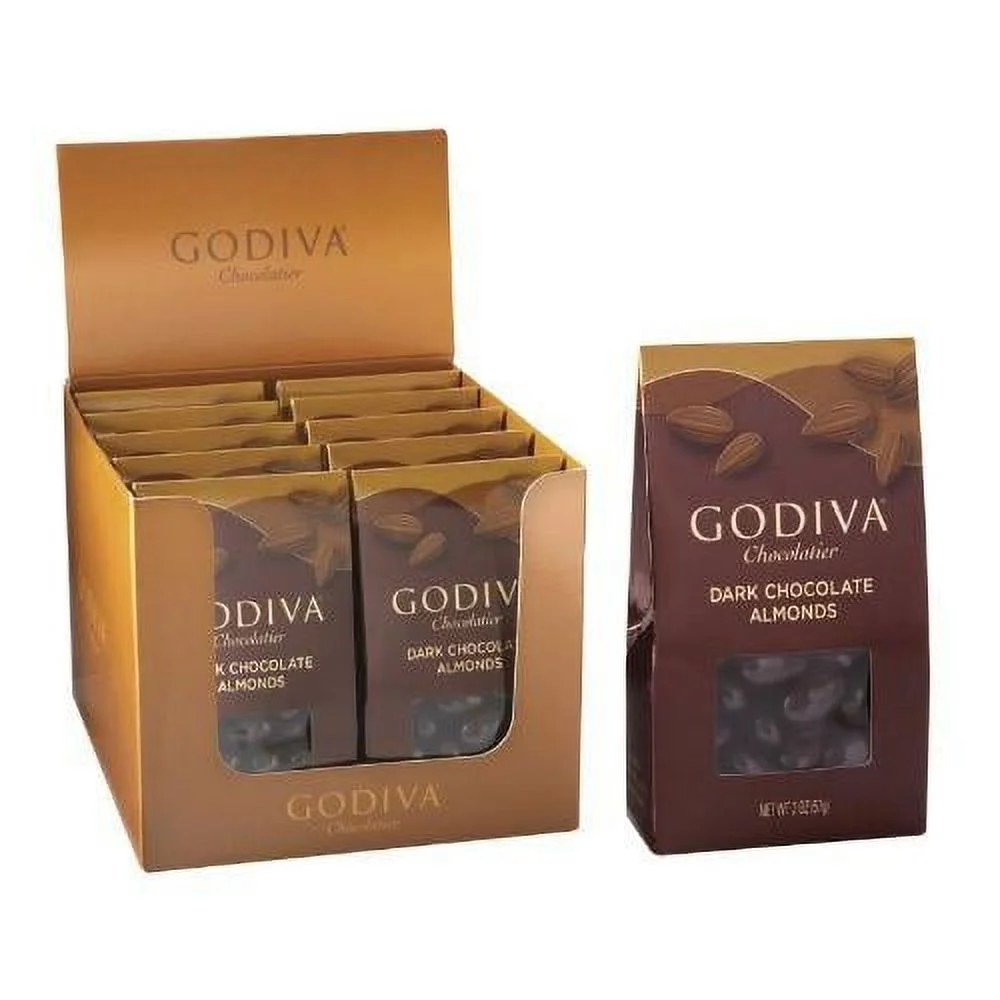 Godiva Treat - Dark Chocolate Almond (Pack Of 10)