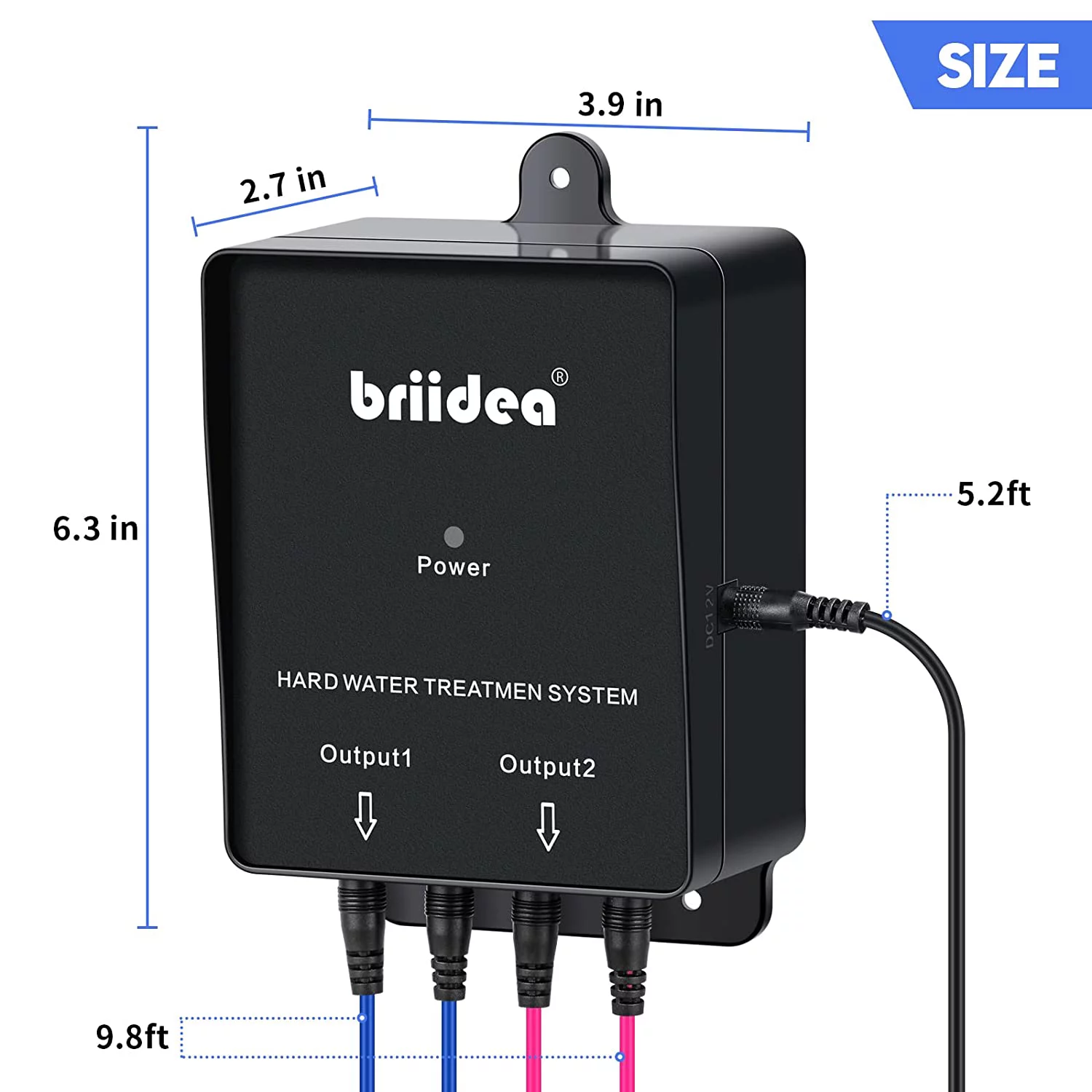Water Descaler,Briidea Water Descaler Whole House,Salt-Free Hard Water Softener