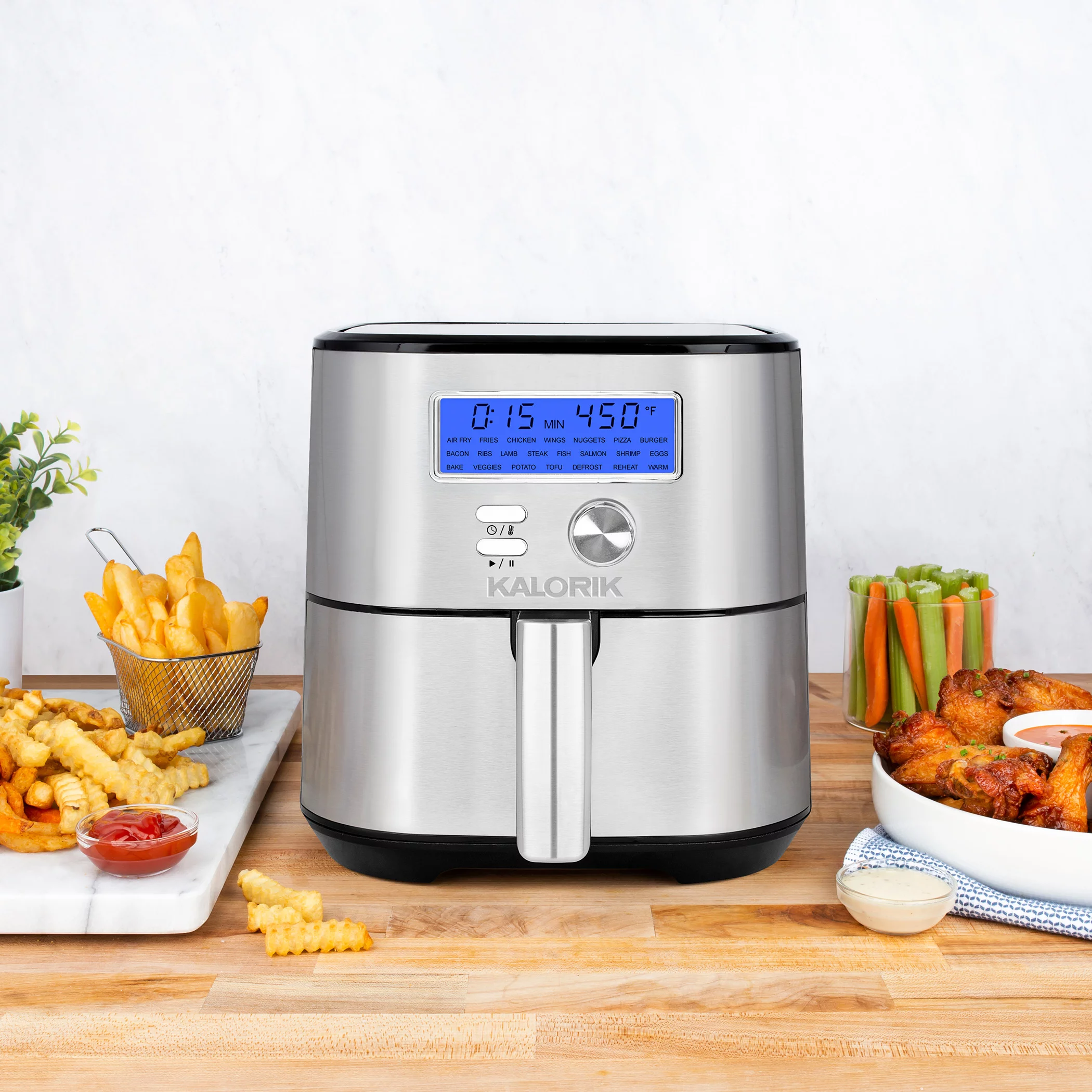 Kalorik Maxx® Plus 6 Quart Digital Air Fryer 22 Presets, FT 47824 SS