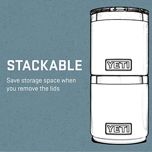 YETI Rambler Lowball, Vacuum Insulated Stainless Steel Stackable Lowball with MagSlider Lid, Stainless Steel, 10 oz (296 ml)