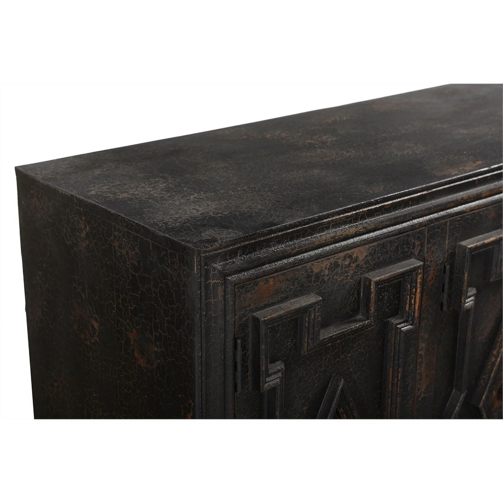 Taran Designs Julia 4-door Solid Wood Sideboard in Black