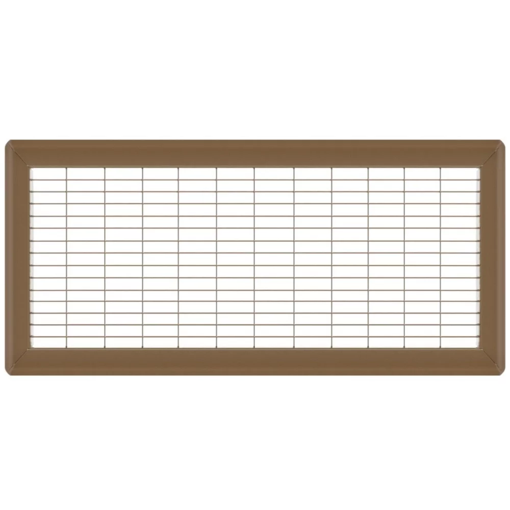 8in x 24in Imperial Brown Heavy Gauge Steel Floor Grille - Heating and Cooling Air Vent