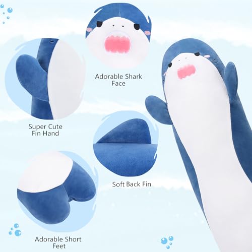 Large Shark Plush,33.5