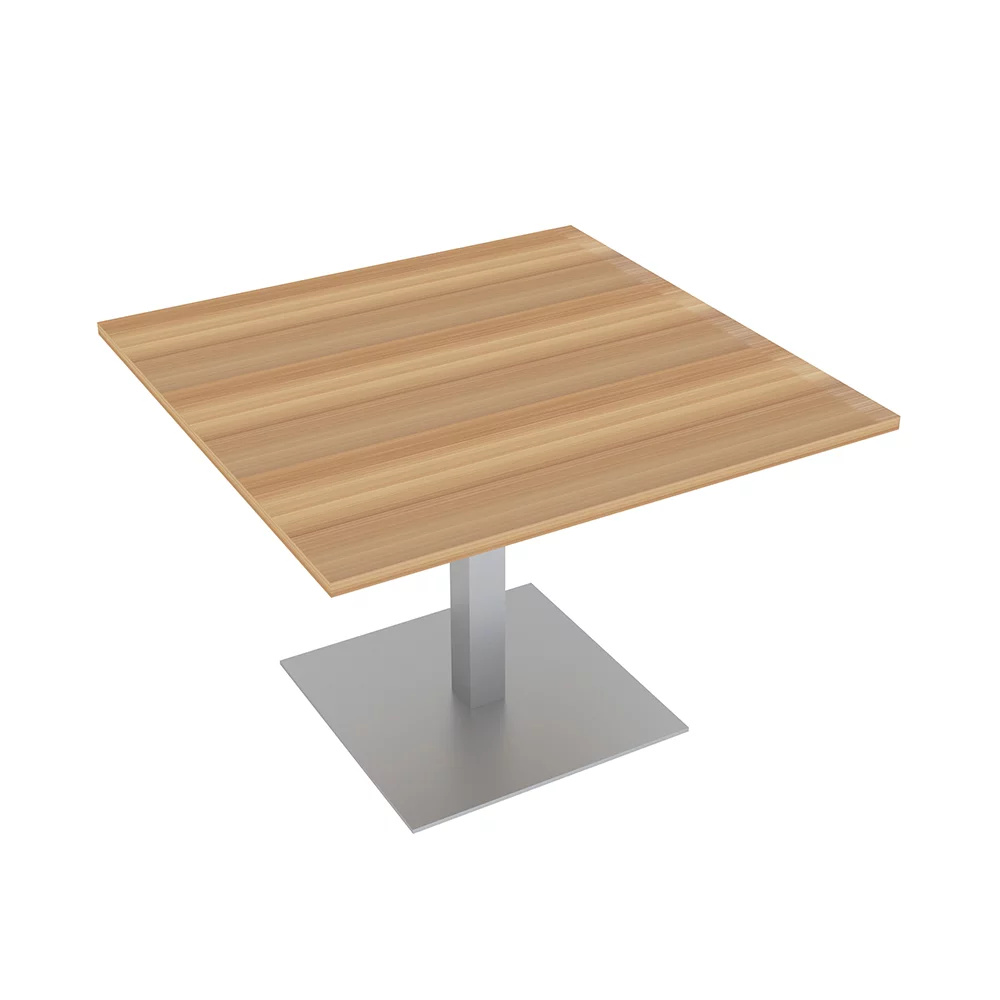 4 Person Square Meeting Table With Square Metal Base 46