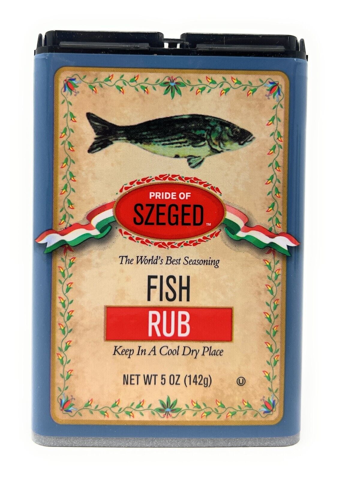 Szeged Chicken, Fish, Rib & Steak Rub, Gourmet Seasoning, 5 oz tin - 4 Pack