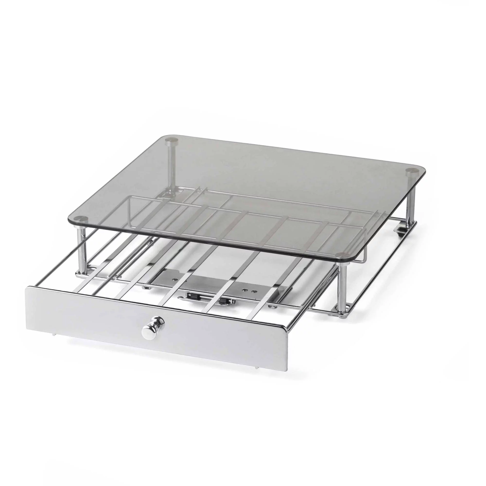 Nifty Keurig Approved Glass Top Rolling Drawer