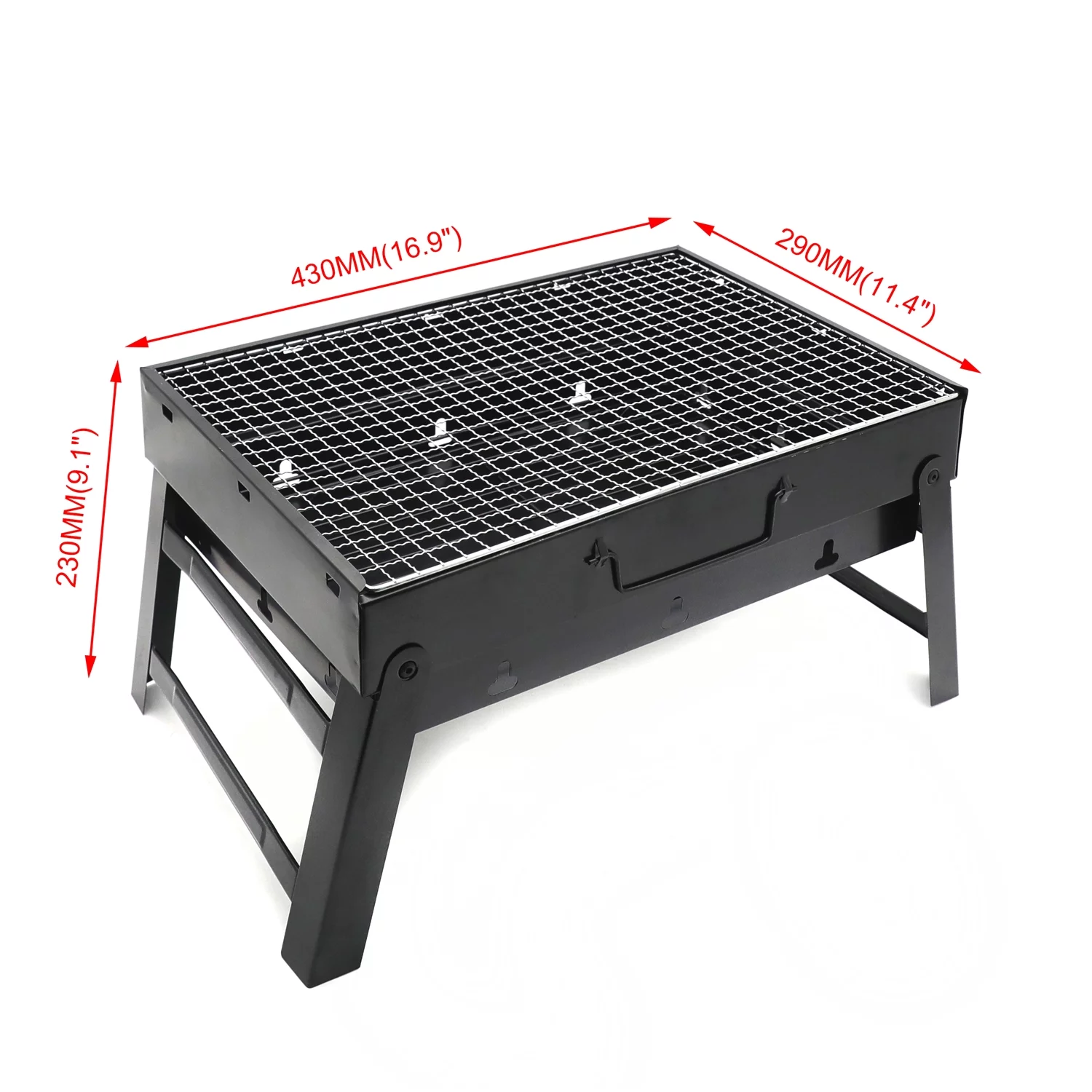 BBQ Barbecue Grill Large Folding Portable Charcoal Stove Camping Garden Outdoor