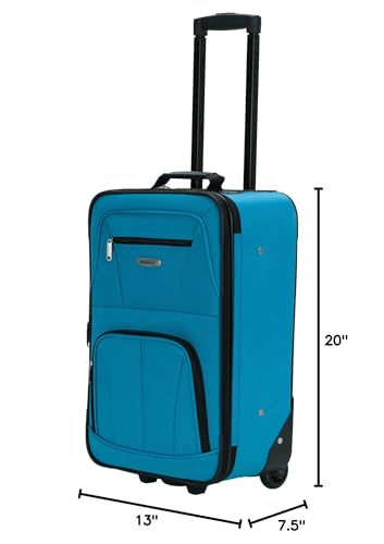 Rockland Fashion Expandable Softside Upright Luggage Set, Charcoal, 2-Piece (14/19)