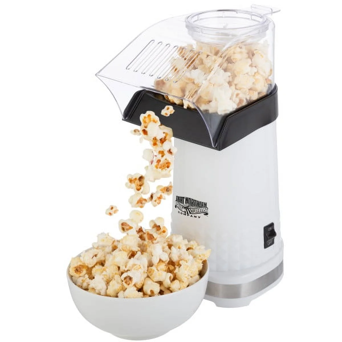 Great Northern Popcorn 1200W Oil-Free Air Popper Popcorn Machine, White